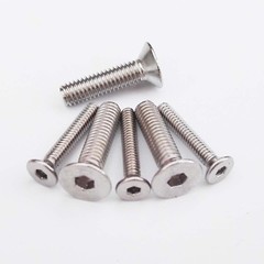 50pcs Metric Thread M2 M3 Hex Socket Allen Flat Countersunk Head Screw Bolt Nut