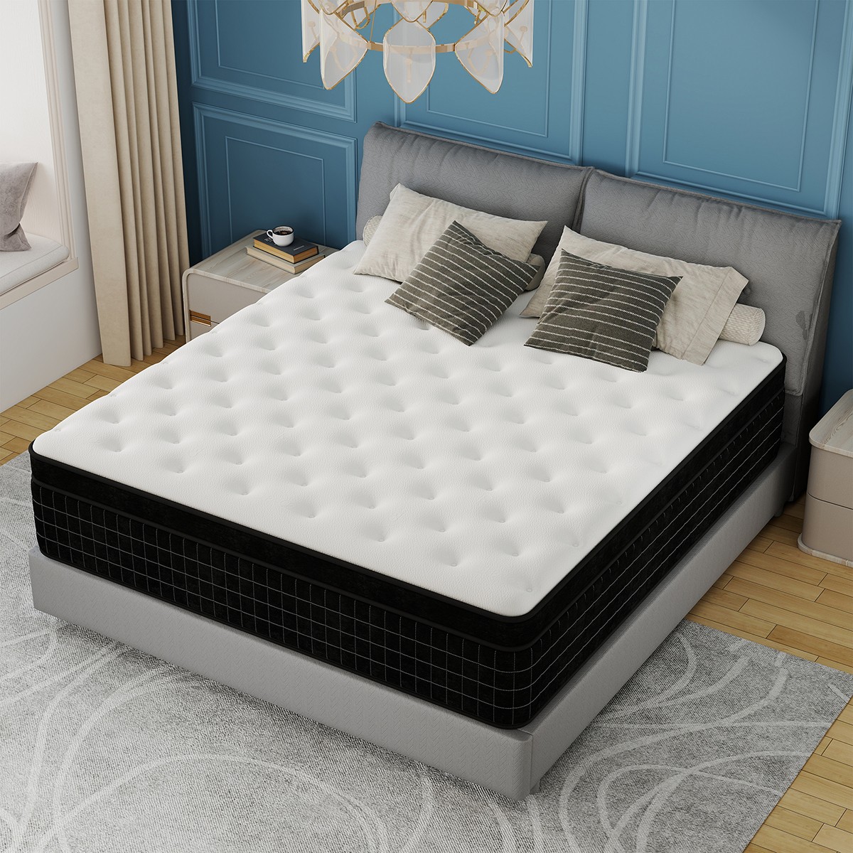 12" Queen Mattress in a Box Gel Memory Foam Hybrid Pocket Spring Medium Firm gallery