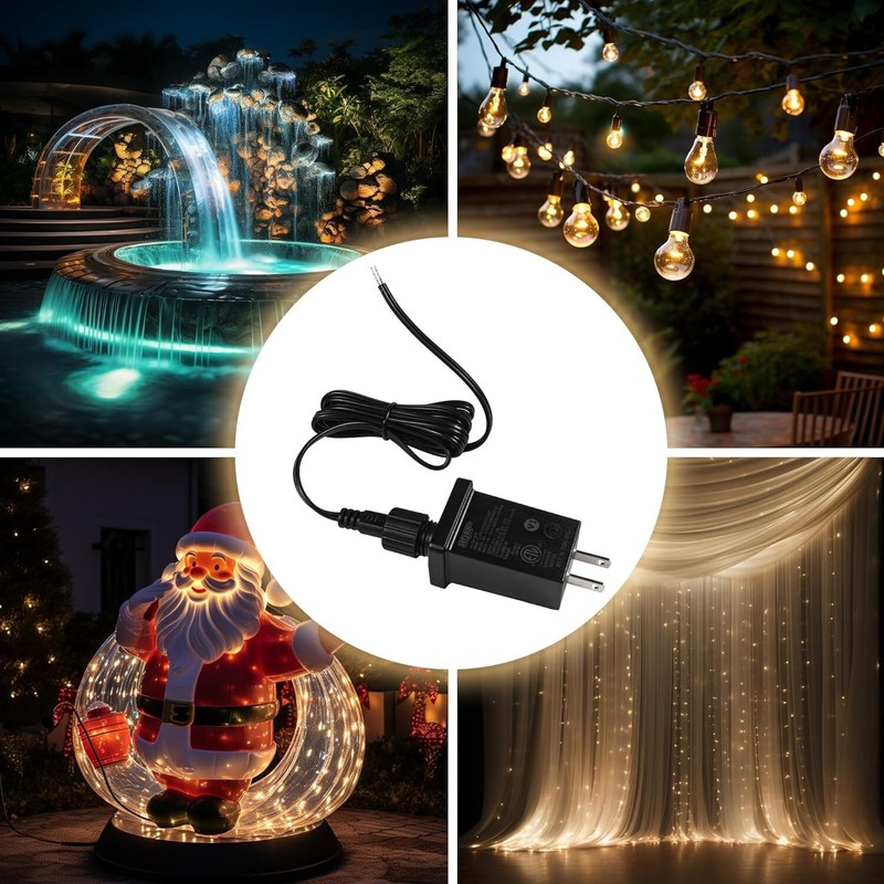 12V 1A 12W Power Supply with Extension Cord, IP44 Raintight LED Transformer gallery
