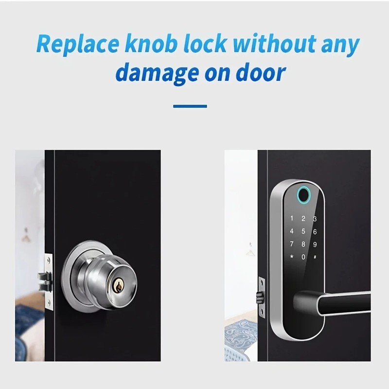 Fingerprint App Remote Control Keyless WIFI Digital Touchscreen Lock 2 IC Cards gallery