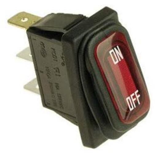 On/Off Power Switch for Razor - KCD1 Red Illuminated On-Off Switch for Razor