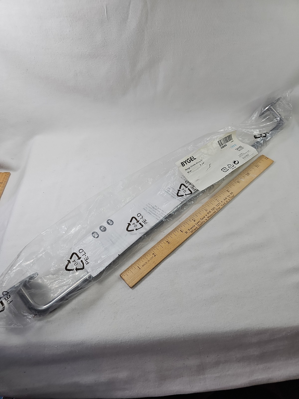 NEW Ikea Bygel Wall Hanging Rail System Rail Bar Silver 55 cm 21 ¾" 500.726.45 gallery