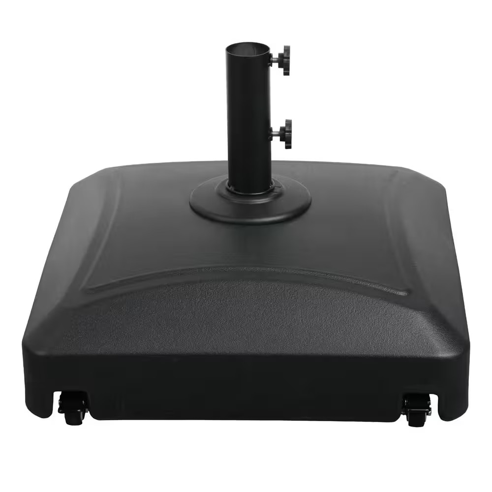 15 Lbs. Plastic Patio Umbrella Base in Black with 125 Lbs. Weight Capacity gallery