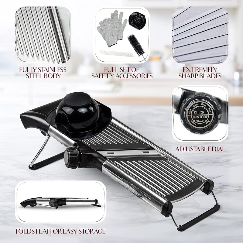 Multi-Functional Mandoline Slicer for Fruits & Vegetables - Dish-safe & Durable gallery