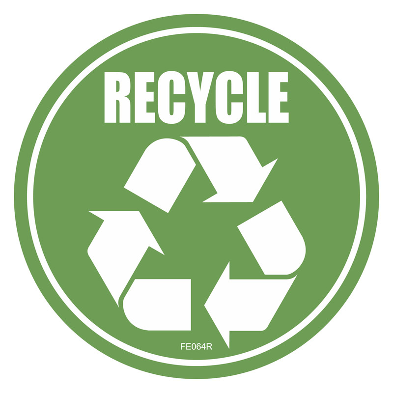 Trash Recycle Sticker - Home Office Container Symbol Vinyl Decal Choose Size gallery