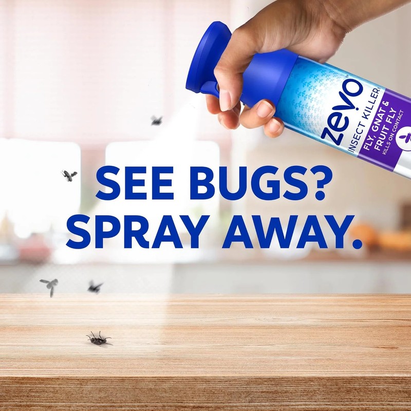 Zevo Flying Insect Killer Spray - Fruit Fly, Gnat, Fly & Mosquito Bug Spray for gallery