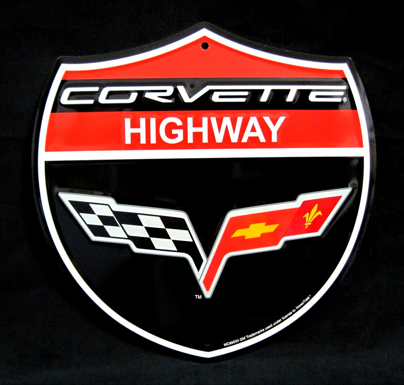 CORVETTE Highway Shield -*US MADE* Embossed Sign -Man Cave Garage Bar Wall Decor gallery
