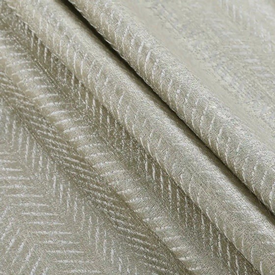TWOPAGES Herringbone Drape Pleated Curtains (2) 52Wx90”L Beige Unlined NEW gallery