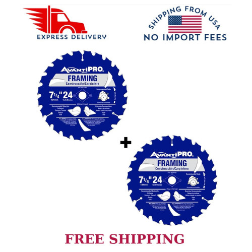 7-1/4 In. X 24-Tooth Framing Circular Saw Blade (2-Pack) gallery