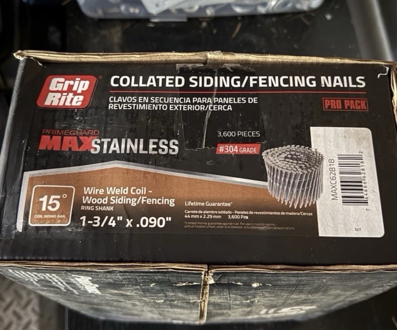 Grip-Rite Collated Siding & Fencing Nails #316 Stainless Steel (1,800 Pack) gallery
