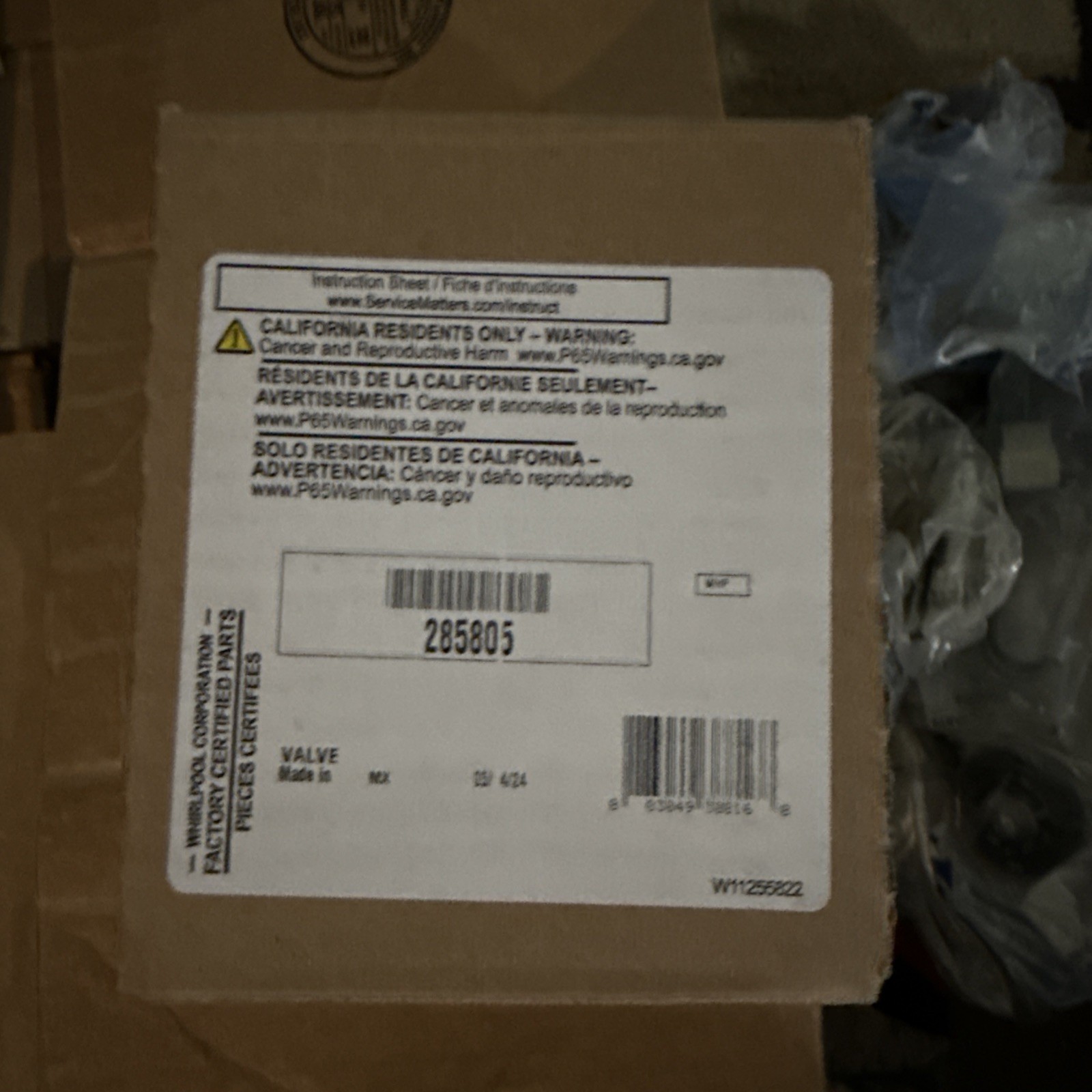 285805 Water Inlet Valve for Whirlpool Water Inlet Valve, Compatible with Whirlp gallery