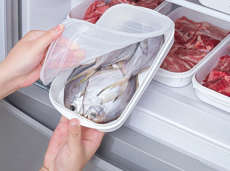 350ml Food Grade Fridge Storage Box Fruit Veg Meat Divider Container Organizer gallery