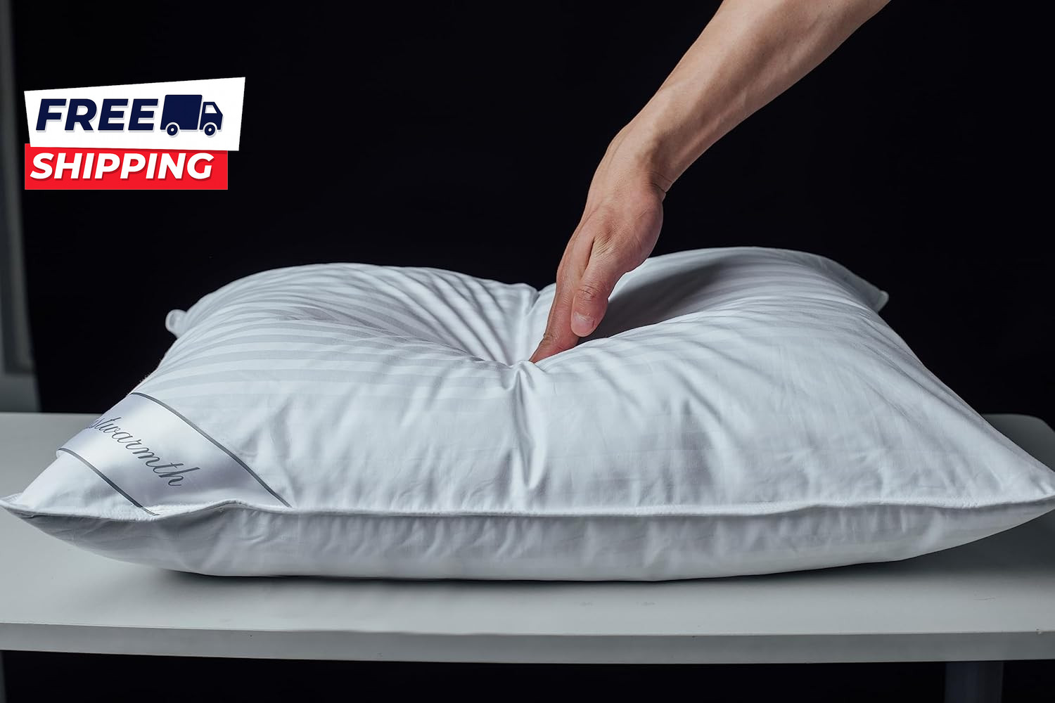 Goose down Feather Soft Pillows One Pillow 100% Cotton Supportive Bed Pillow gallery