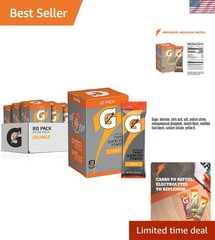 Elite Hydration Solution – 1.23oz Thirst Quencher Powder, 80 Orange Packets