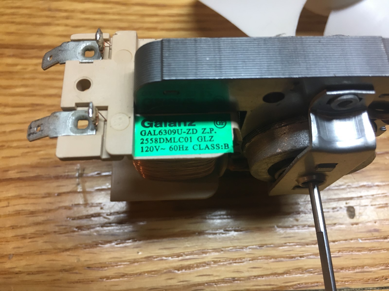 Galanz Microwave Cooling Fan Motor GAL6309U-ZD 2558AMLA02 FN0-4C00 120V 60Hz B gallery