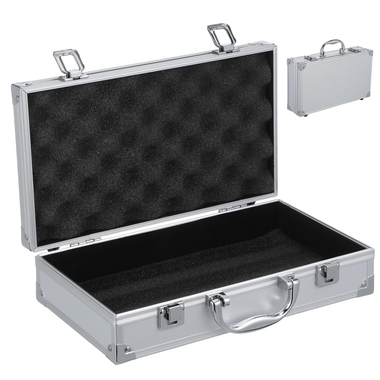 Aluminum Alloy Toolbox Small Makeup Case Portable Medicine Storage Tools Cont... gallery