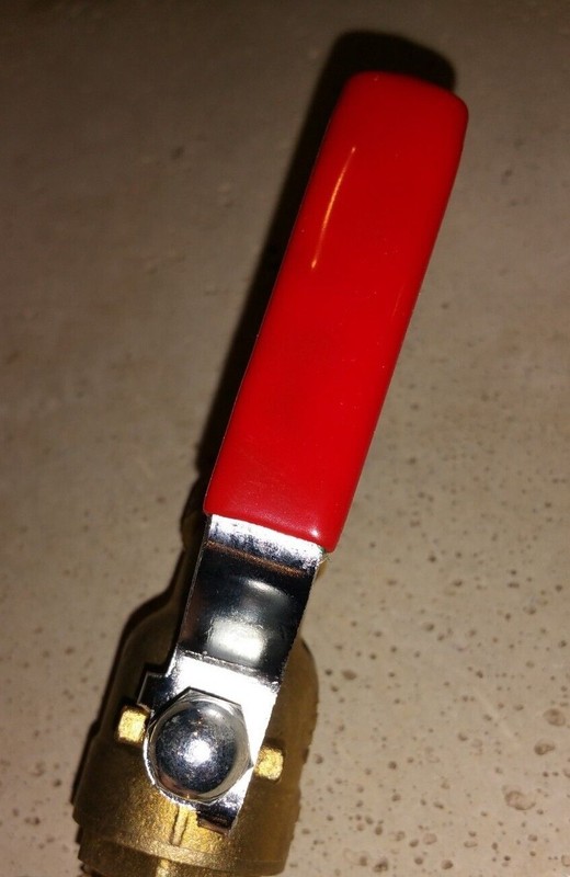 RED HANDLE 3/4" NPT Male Threaded Full Port Ball Valve Lever Handle Hose Bibb gallery