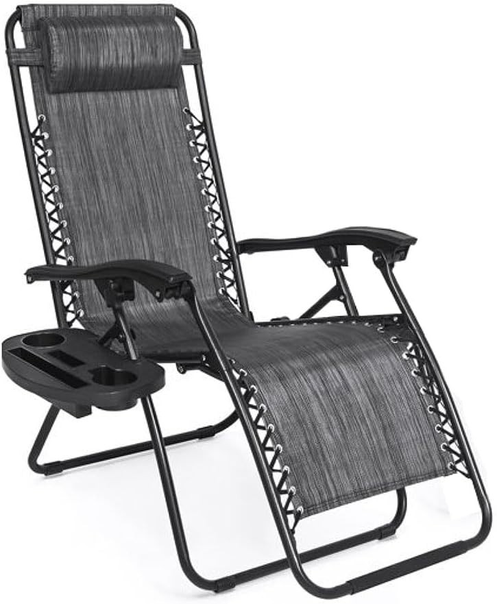 Zero Gravity Chair, Folding Outdoor Patio Lounge Recliner w/ Cup Holder gallery