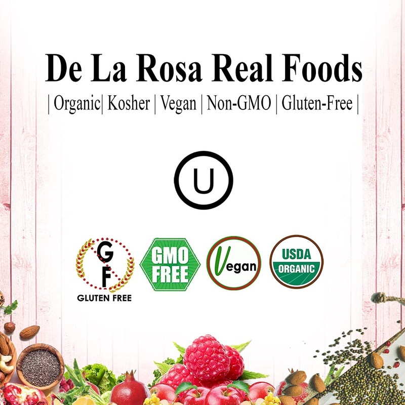 De La Rosa Organic Raspberry Vinegar, Raw,Kosher,Salad Dressing, 5Liters(1 pack) gallery