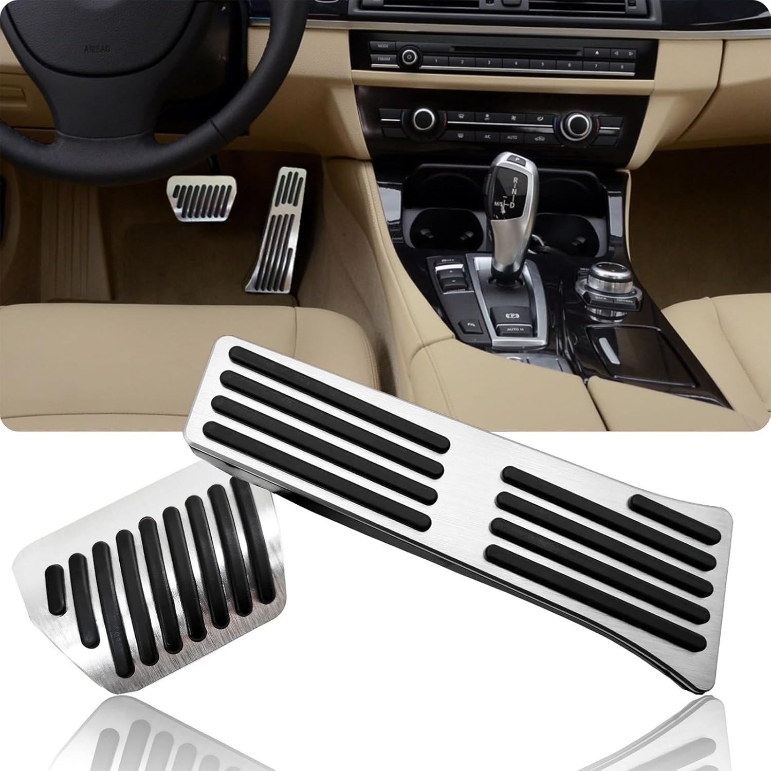 Foot Pedal Pads kit Compatible with BMW 3 4 5 7 Series X3 X4 X5 X6,Auto No Drill gallery