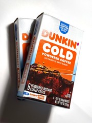 (2) Dunkin Donuts Cold Brew ICED Coffee 6 Powdered Instant Packs Packets
