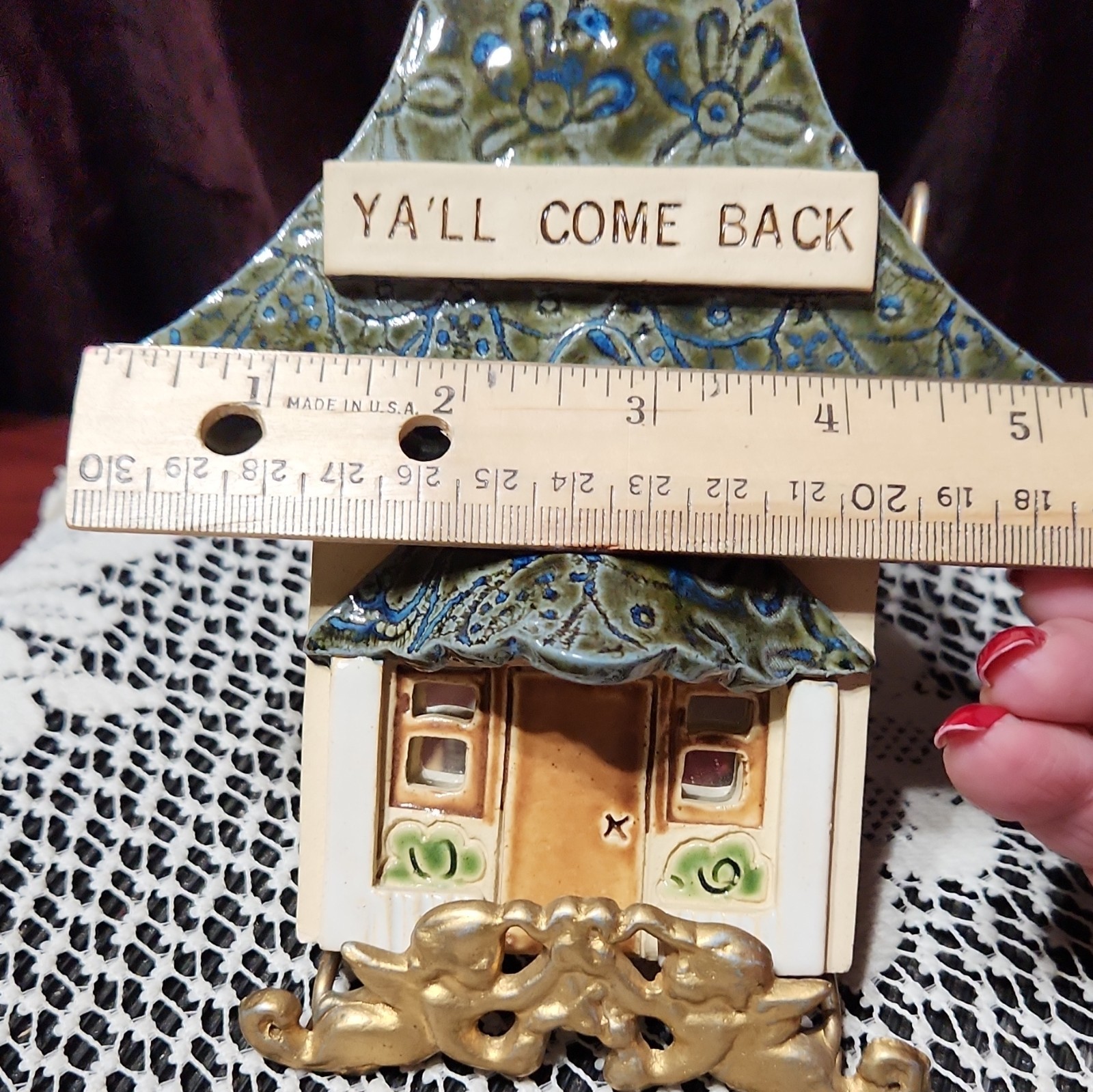 Studio Pottery House Wall Plaque Welcome YA'LL COME BACK no chips or cracks gallery