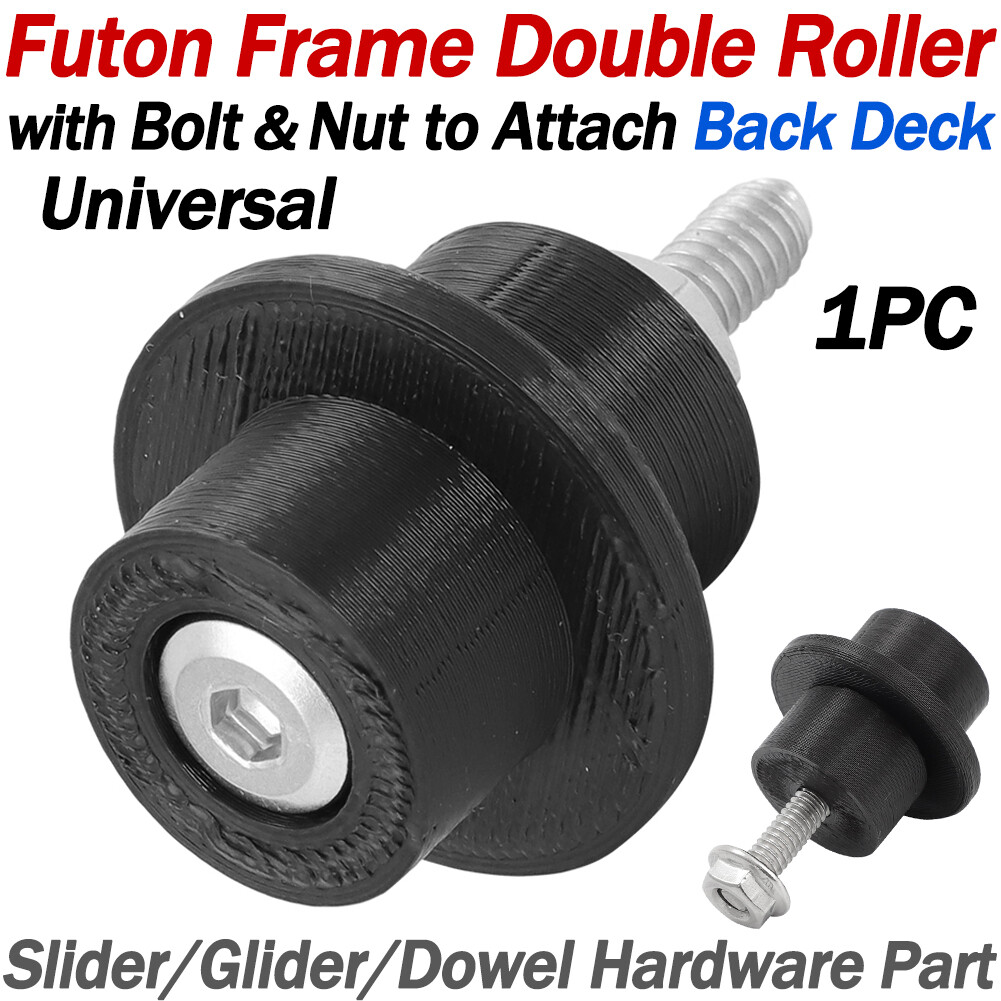 1PC Futon Frame Double Roller - Futon Slider Futon Glider Dowel Hardware Part 3D gallery
