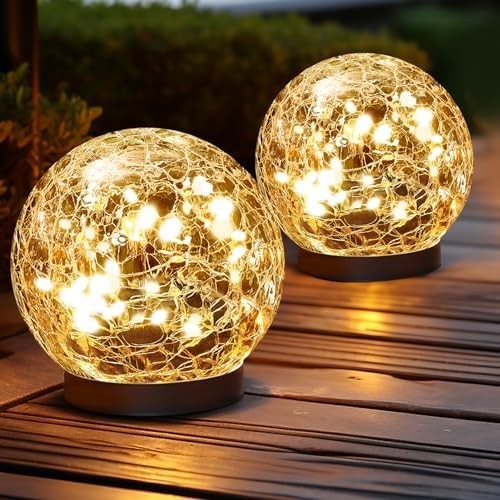 Solar Globe Lights Outdoor Waterproof Patio & Yard Lawn Backyard Decor gallery