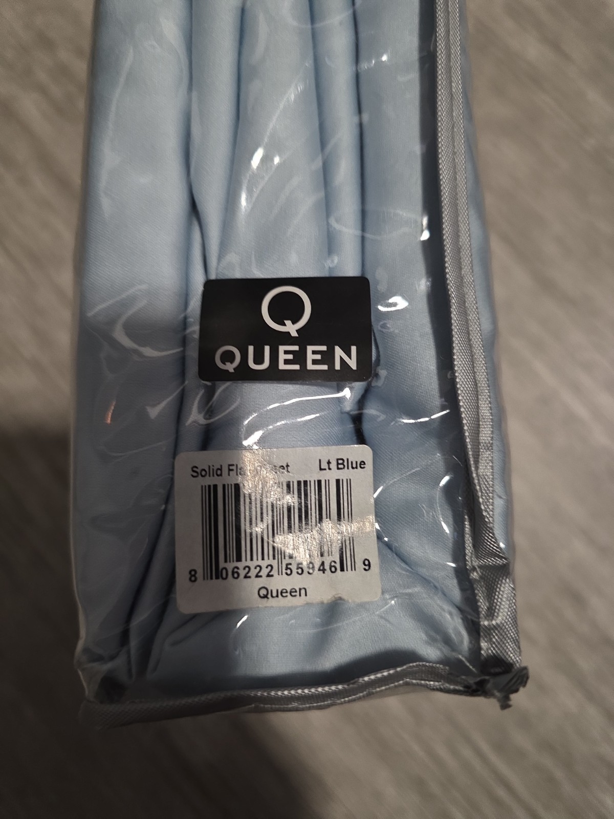 Wamsutta Pima Cotton 525 Thread Count Sateen Oversized Flat Queen Sheet Lt Blue gallery