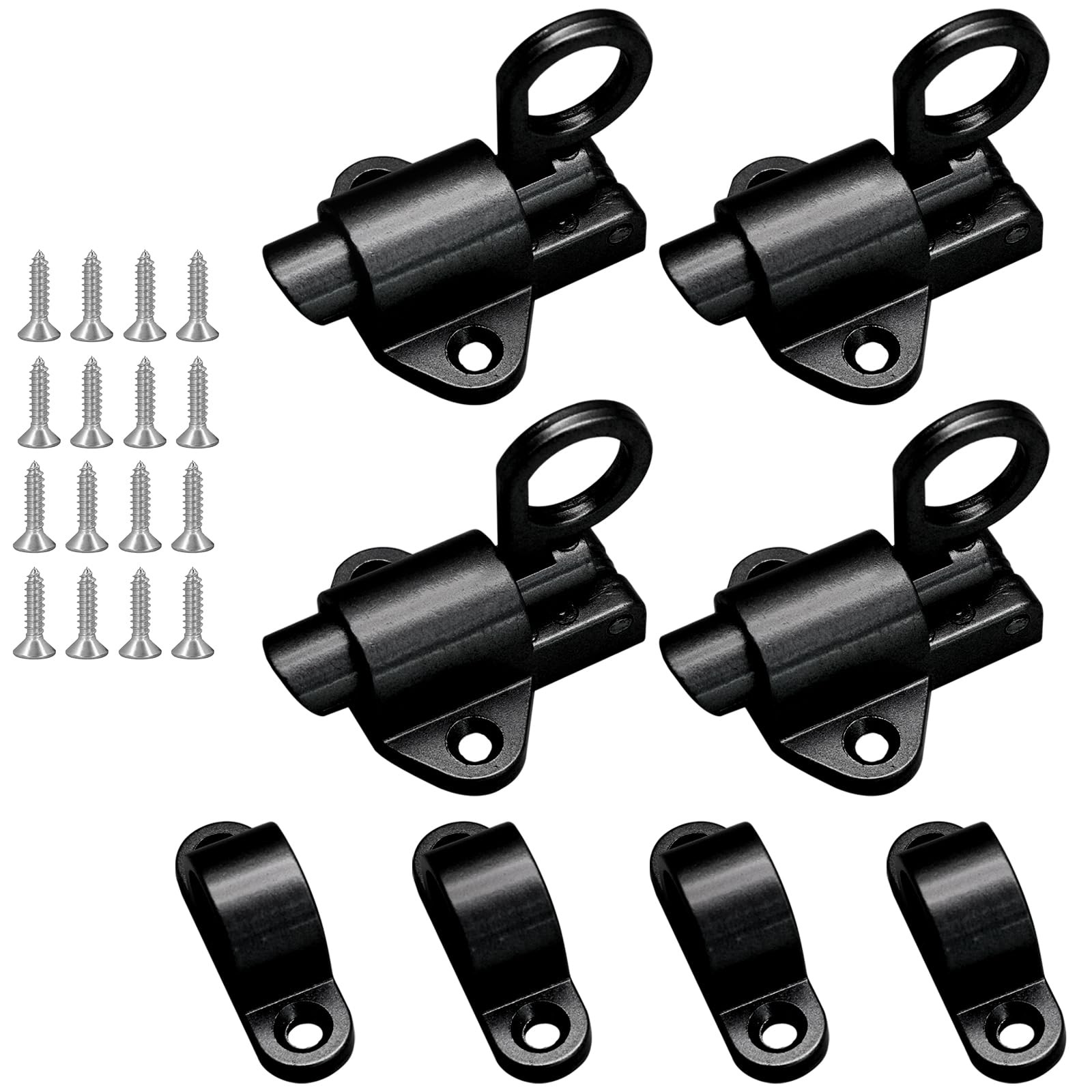 4 Packs Self Closing Latch Spring Door Lock, Resilient Bolt Latch Security Auto gallery