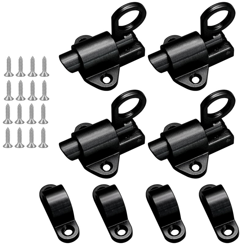 4 Packs Self Closing Latch Spring Door Lock, Resilient Bolt Latch Security Auto gallery
