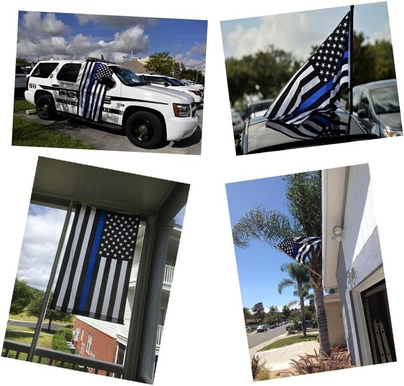 3x5FT Thin Blue Line Black And White American Flag Police Law Enforcement Defend gallery