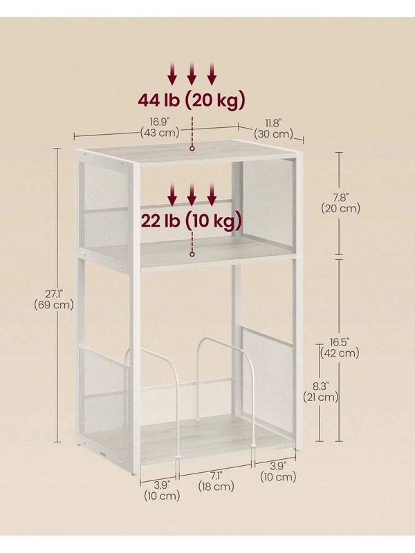 Record Player Stand, 3-Tier Side Table, Vinyl Record Storage Up To 100 Albums gallery