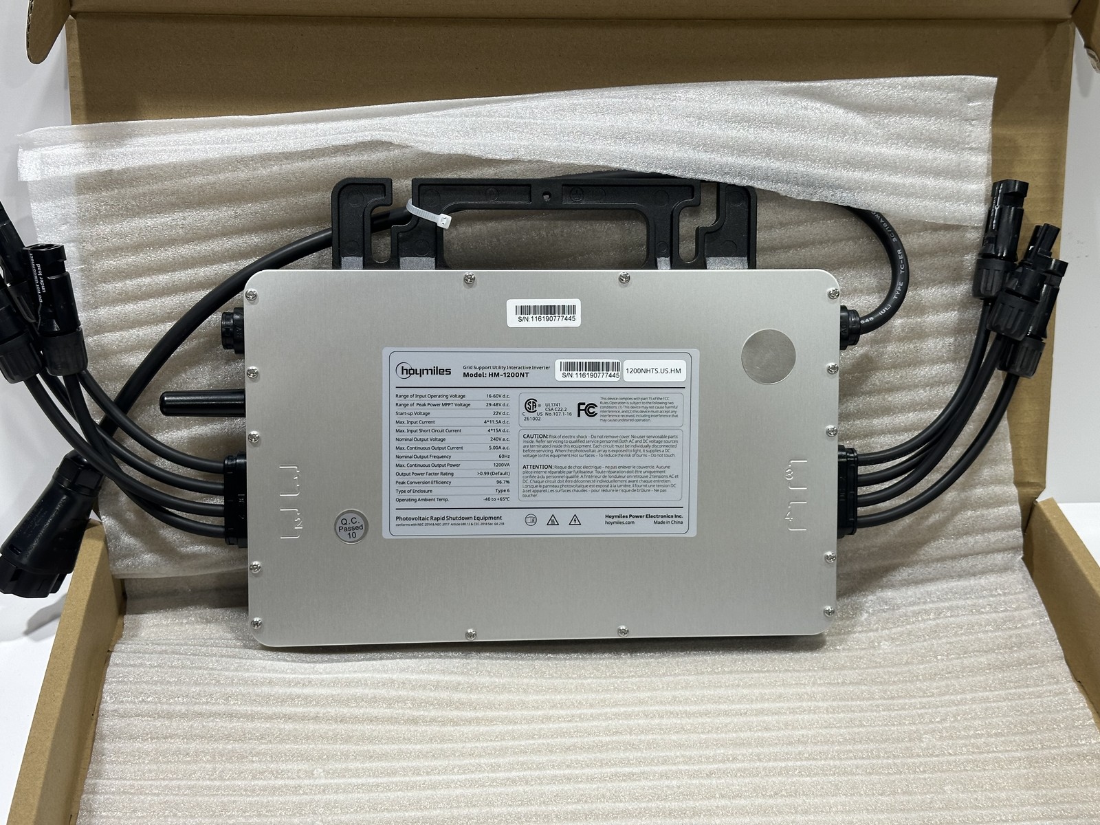 Hoymiles HM-1200NT 4-In-1 Solar Microinverter - NEW gallery