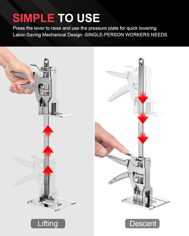 Labor Saving Arm Jack, 2 Pack Stainless Steel Construction Jack gallery