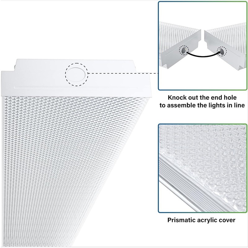 4FT LED Wraparound 40 Watts Wrap Light, 4 Foot LED Shop Lights for Garage 3 PACK gallery