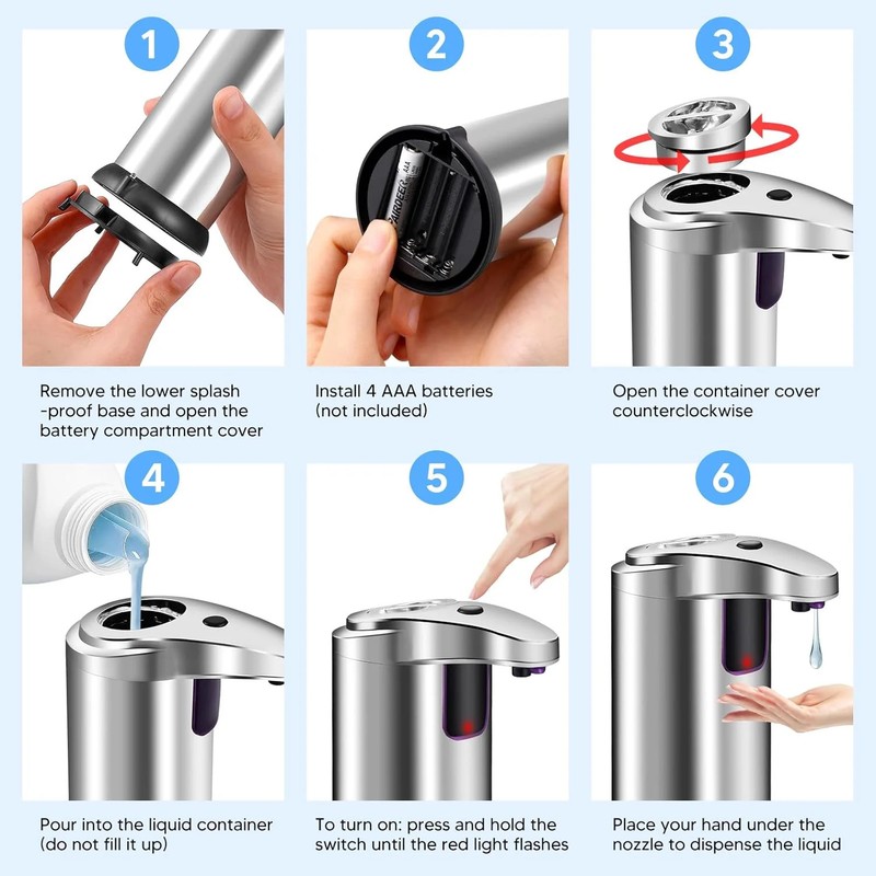 Automatic Touchless Soap Dispenser - 9.47 oz / 280 ml Infrared Sensor Liquid Soa gallery