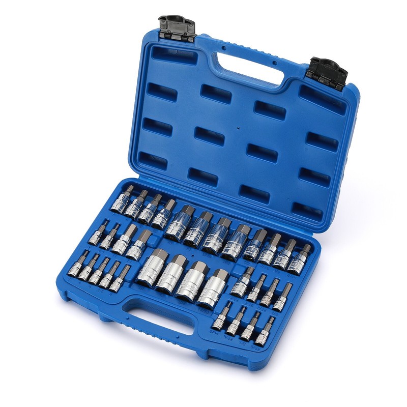 33PCS Hex Bit Socket Set, 1/4", 3/8" and 1/2" Drive, SAE & Metric Allen Socket gallery