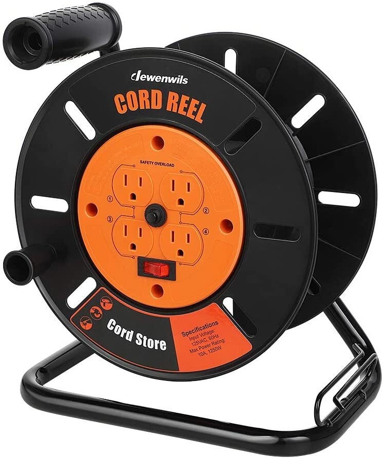 DEWENWILS Extension Cord Storage Reel for 12/3 14/3 16/3 Gauge Power Cord Reel gallery