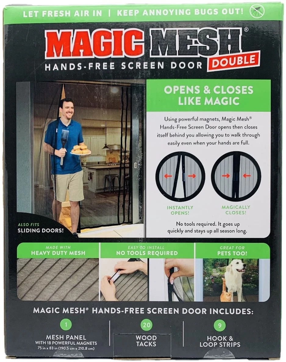 Magic Mesh Hands Free Magnetic Double Screen Door French & Sliding 75 in x 8 in9 gallery