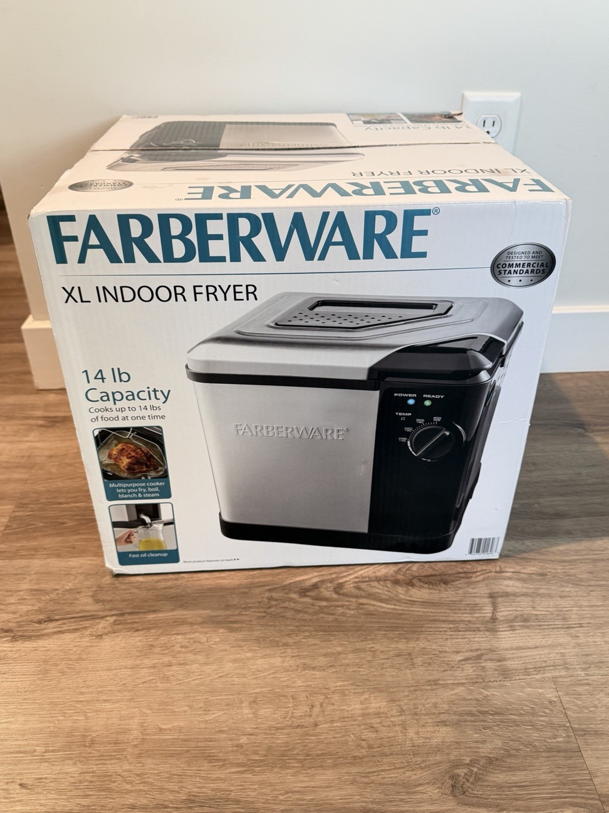 Farberware Indoor Turkey Fryer XL Capacity 14 lbs 201626 Deep Fryer Boiler New! gallery