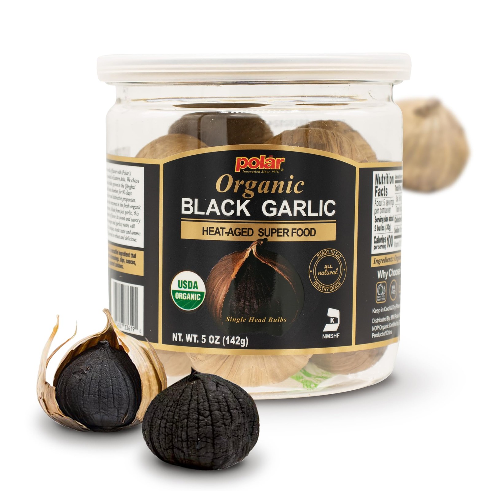 MW Polar USDA Organic Black 5 Ounce (Pack of 1), Garlic easy peel gallery