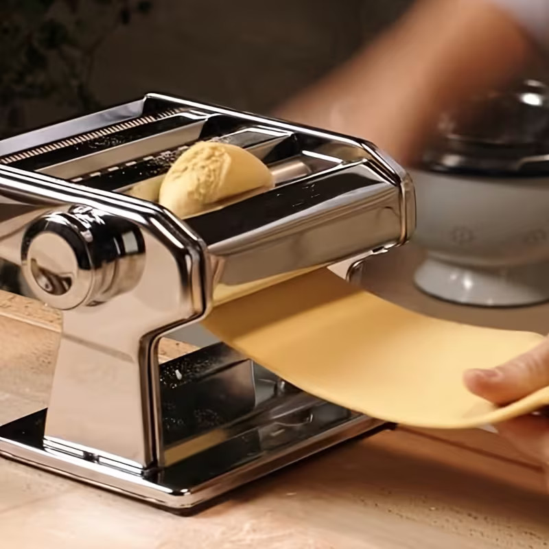 Fresh Pasta Maker Roller Machine Stainless Steel for Spaghetti Noodle Fettuccine gallery
