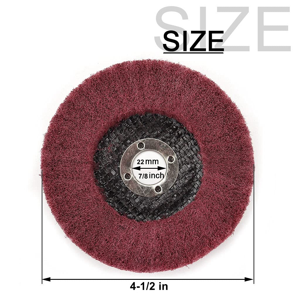 4.5inch Nylon Flap Discs Maroon Polishing Buffing Wheel 115x22mm For Die Grinder gallery