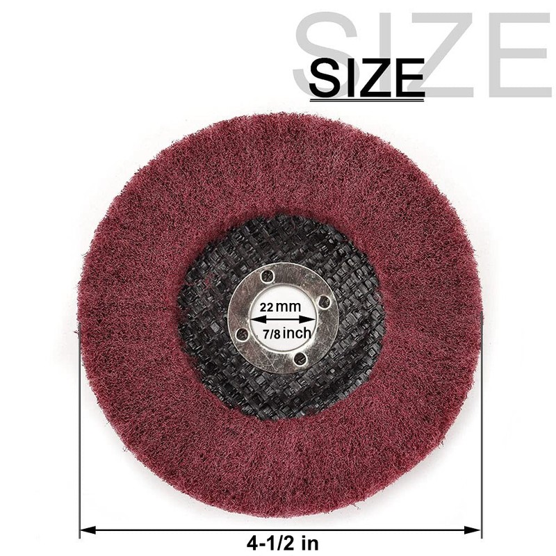 4.5inch Nylon Flap Discs Maroon Polishing Buffing Wheel 115x22mm For Die Grinder gallery