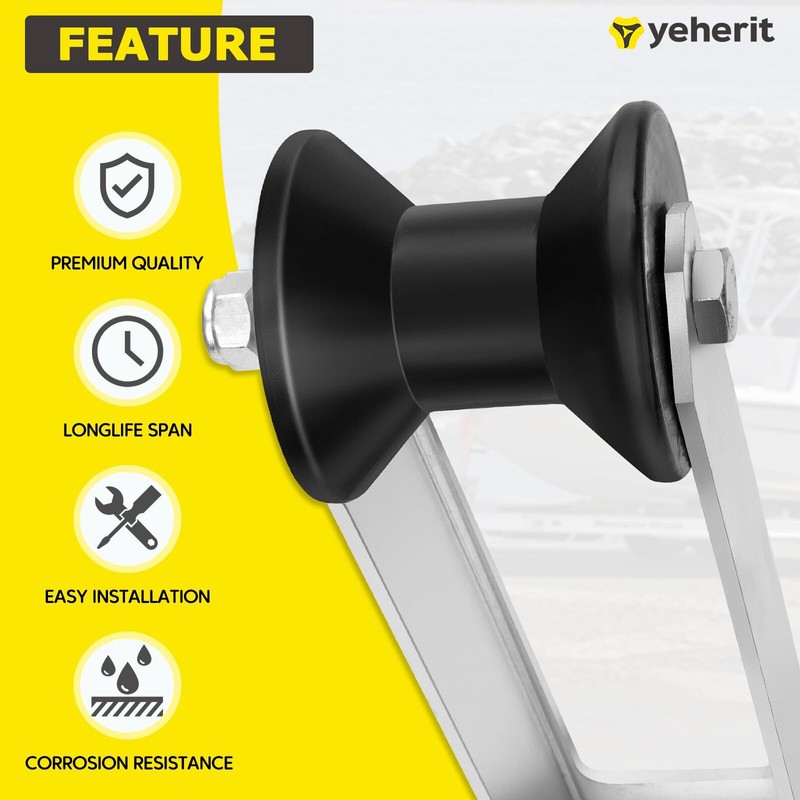 Boat Trailer Winch Stand with Roller,Fits3"x4"Frames,Multiple Height Adjustments gallery
