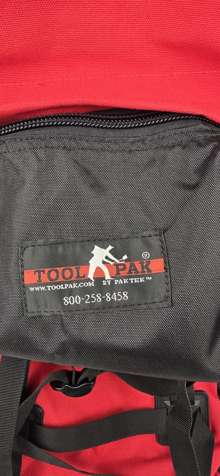 PakTek ToolPak Backpack Semi Rigid Frame  Red/Black 2
