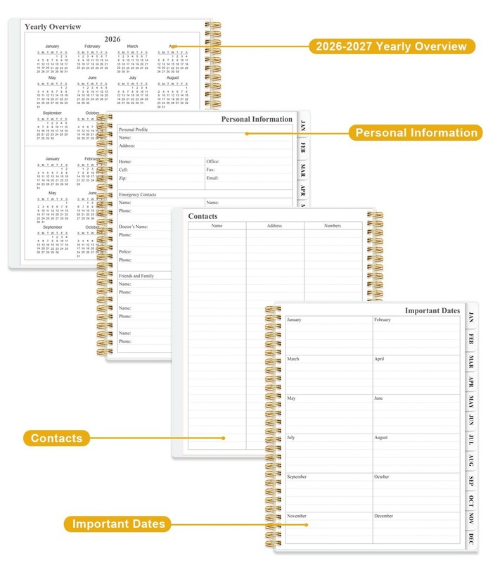 Planner 2026 - Weekly & Monthly Academic Year Planner from January 2026 to De... gallery
