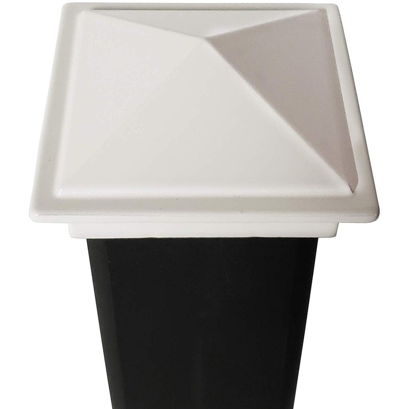 2" x 2" Aluminium Pyramid Post Cap for Metal Posts - Pressure Fit - White gallery
