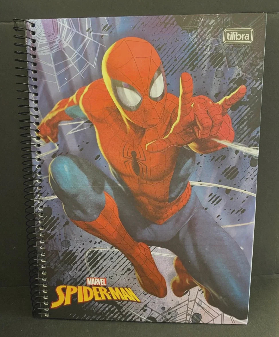 Marvel SpiderMan Spiral Bound Notebook Agenda 8"x11" 80 Sheets w/Stickers gallery